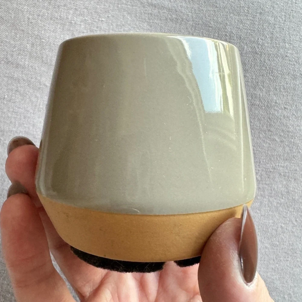 Two Toned Ceramic Mini Planter Pot